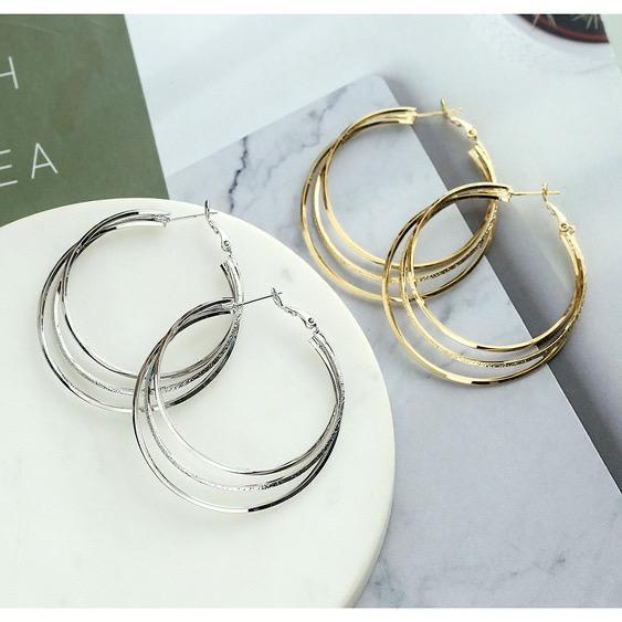 Fashion Multi-layer Circle Ear Buckle Earrings
