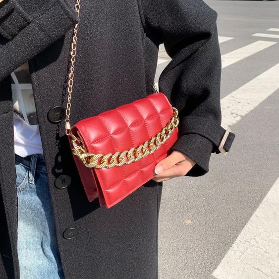 Women's New Fashion Shoulder Messenger Diamond Chain Bag