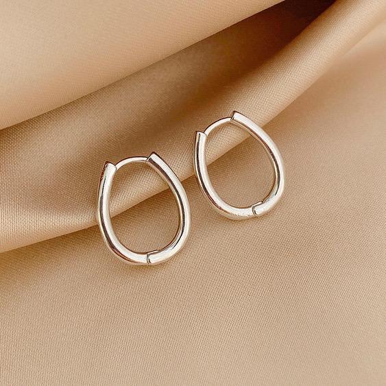 Simple U-shaped Geometric Alloy Ear Buckle