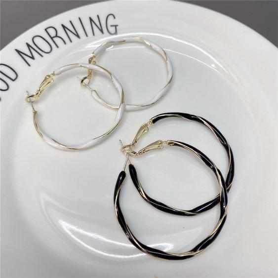 Fashion Simple Drip Oil Ear Jewelry New Alloy Women Earrings