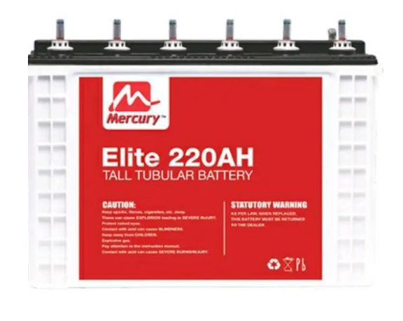 Mercury Elite220I, 220AH/12V Tall Tubular Battery