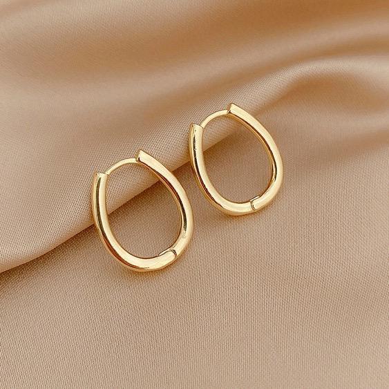 Simple U-shaped Geometric Alloy Ear Buckle