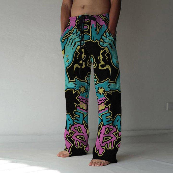 Men's Lace-Up Casual Pant Trouser