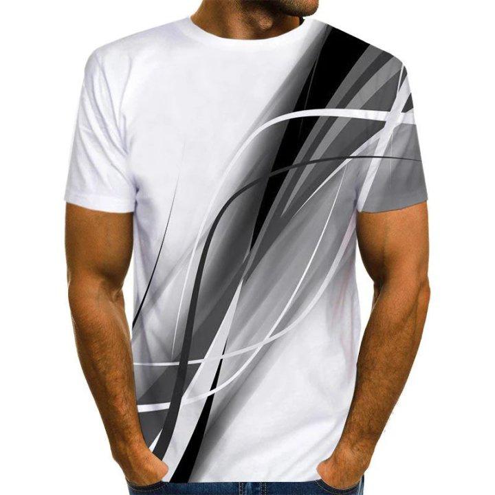 3D Graphic Printed Short Sleeve Shirts Abstract Print