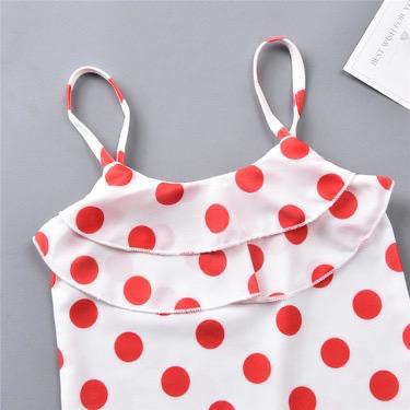 Girls' wear wave dot pastoral style lotus leaf baby girl children's clothing