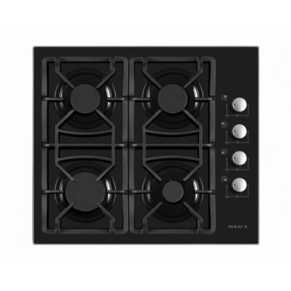 Maxi 60*60 CM4 Burner Table Top Gas Cooker Auto Ignition Black