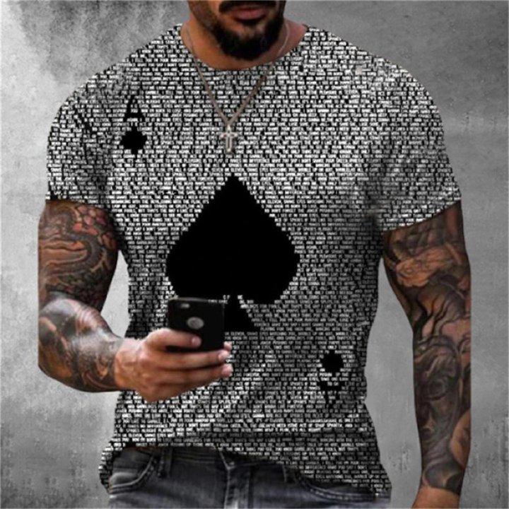 3D Graphic Printed Short Sleeve Shirts Abstract Print