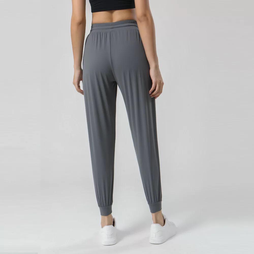 Leo christino women crunch bottom sweat pants/joggers, high waist with pocket,