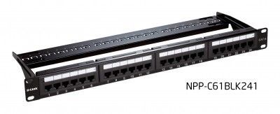 24 Port Cat6 UTP Fully Loaded Patch Panel - Keystone Type -1