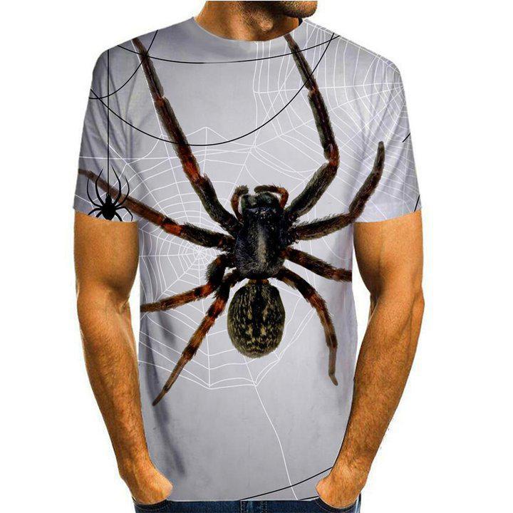 3D Graphic Printed Short Sleeve Shirts Abstract Print