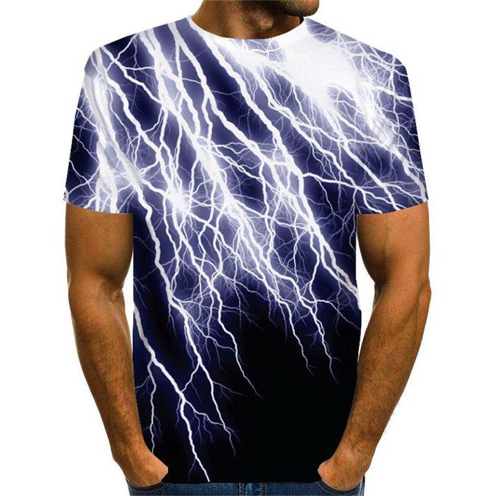 3D Graphic Printed Short Sleeve Shirts Abstract Print