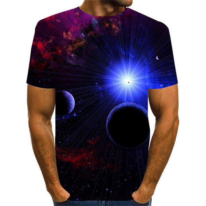 3D Graphic Printed Short Sleeve Shirts Abstract Print