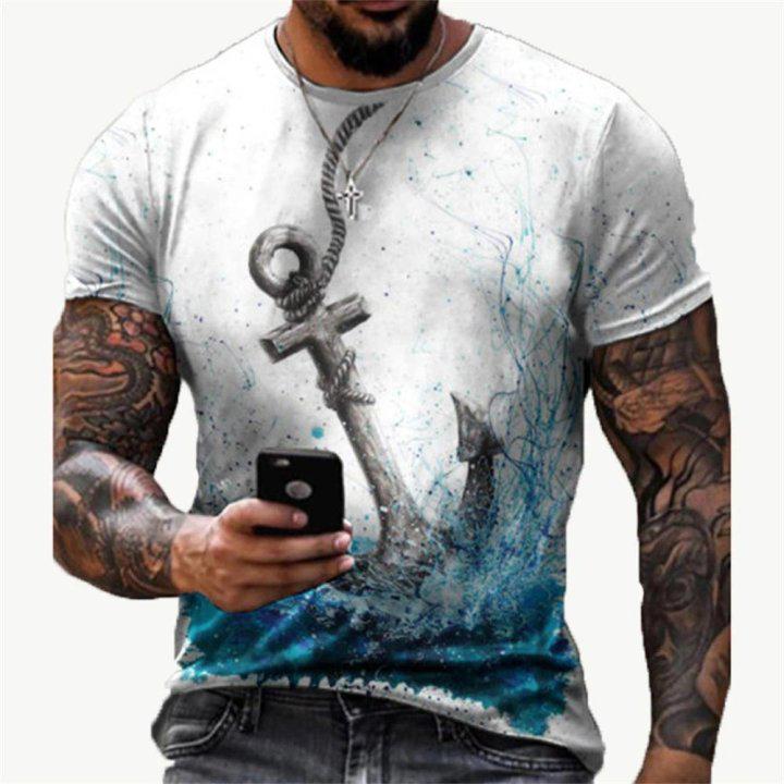 3D Graphic Printed Short Sleeve Shirts Abstract Print