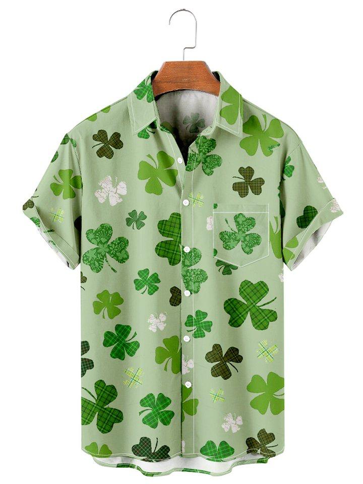 New Flower Design Men's Short Sleeve Shirt