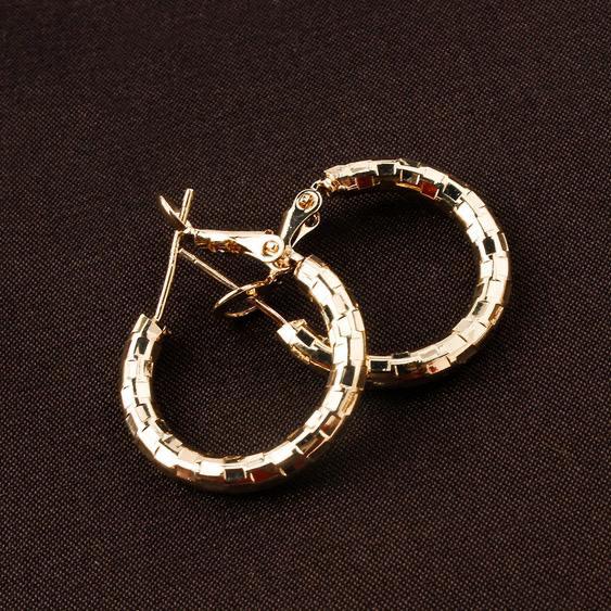 New Alloy Plating Real Gold Geometric Women's Earrings