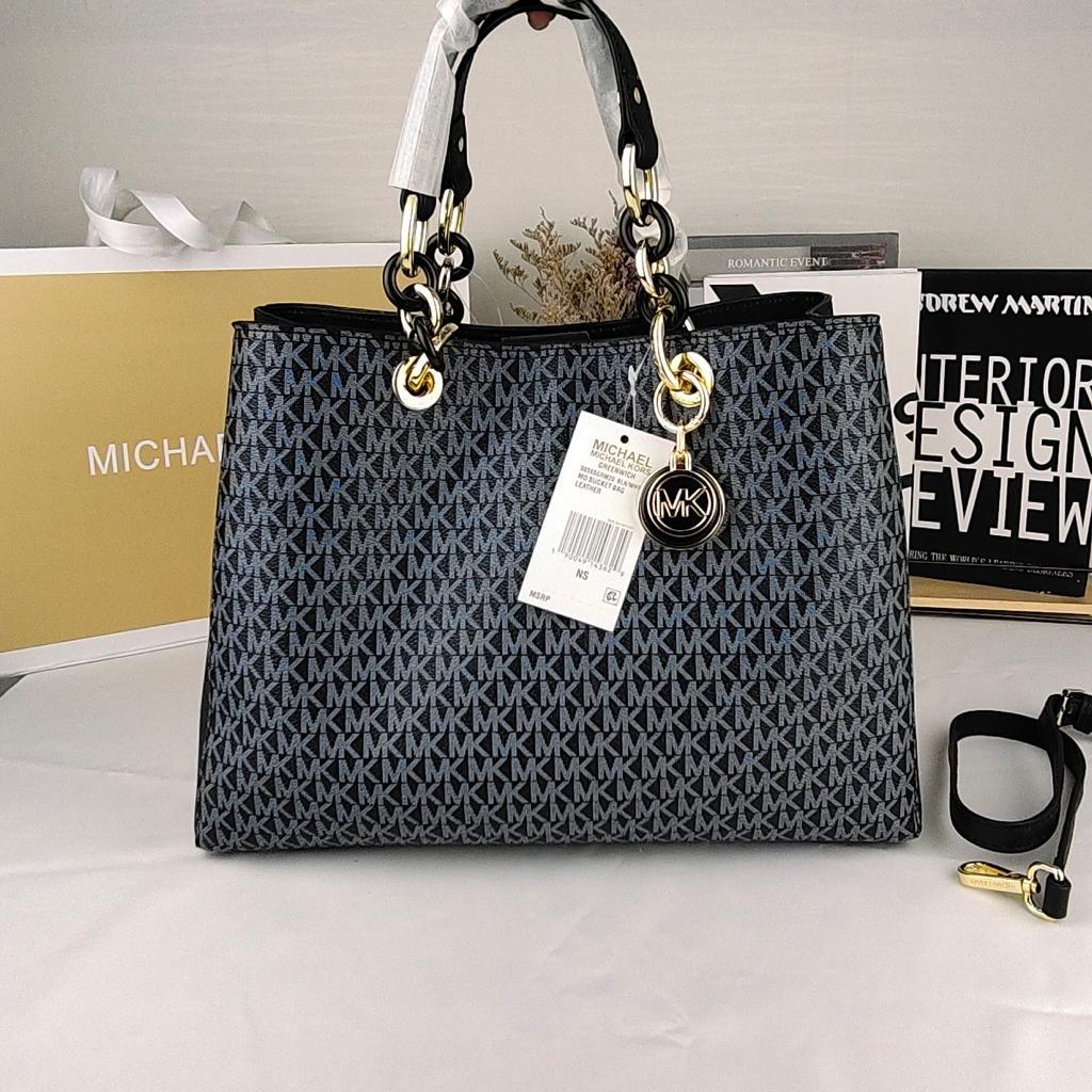 Michael Kors Dersigners PVC Signature Cynthia Satchel Handbag