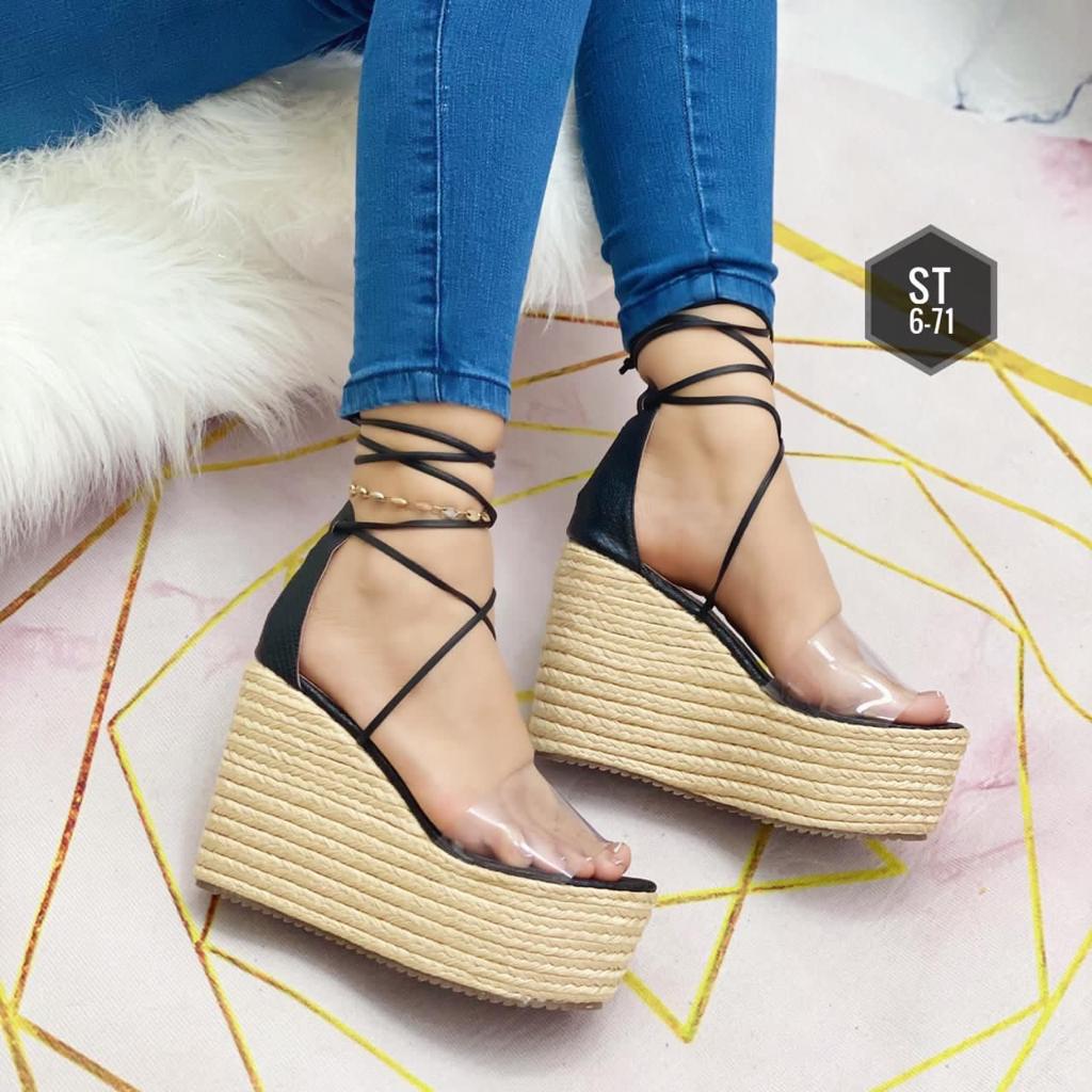 Solid Color Ladies Wedge Shoe