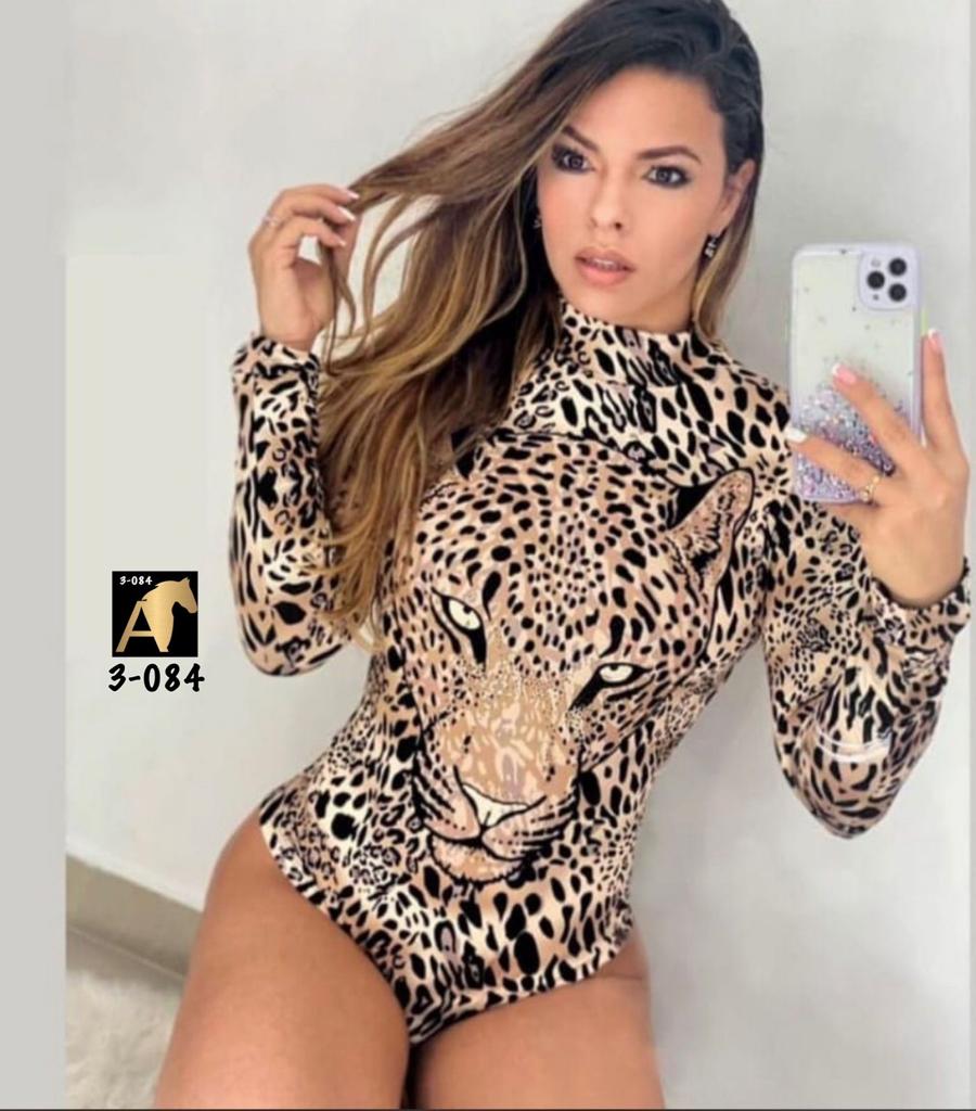 Sexy Tiger Print Body Suit For Girls