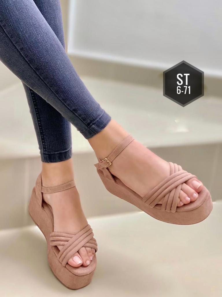 Ladies Imported Low Heel wedge Sandals