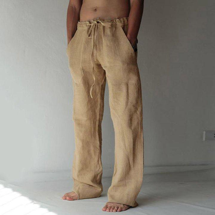New Design Lace-Up Print Men's Summer Casual Pant