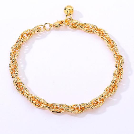 Retro Simple All-match Elegant Exquisite Gold Plated Bracelet