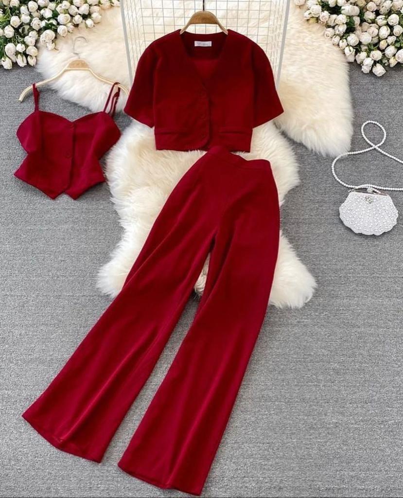 Sweet Red Luxury 3 pieces set for Ladies