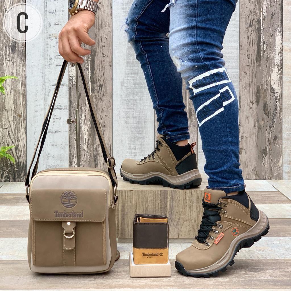 TrendyTimberland Men Shoe And Bag-3 pieces set