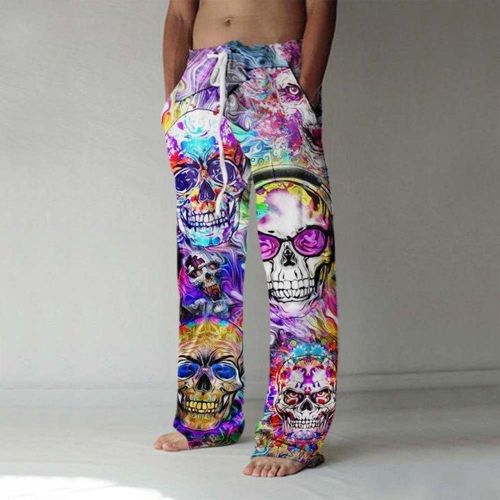 Straight Print Summer Men's Casual Pant Trouser