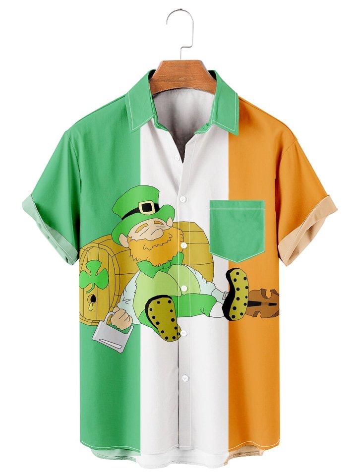 Quality Printed Men's Short Sleeve Shirt