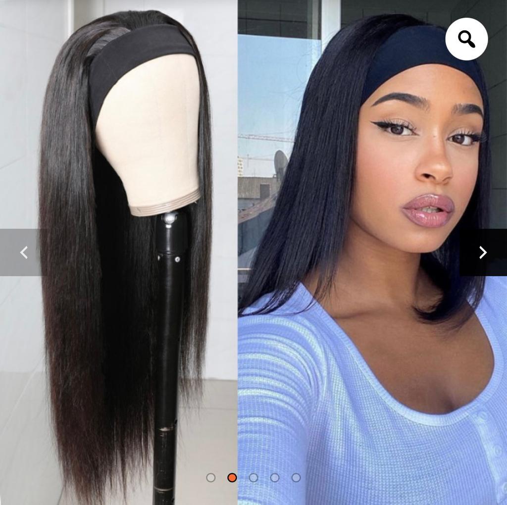Straight Hair Wig Headband Wig Long Straight Wigs 150% Density Human Hair Wigs