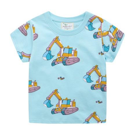 Boy short-sleeved half-sleeved European and American cute printing T-shirt.