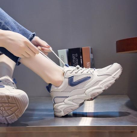 Color Stitching Mesh Chunky Sneakers