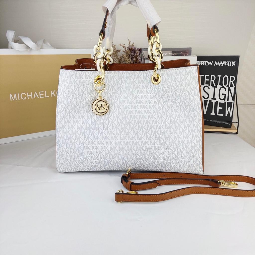 Michael Kors PVC Signature Cynthia Satchel Handbags